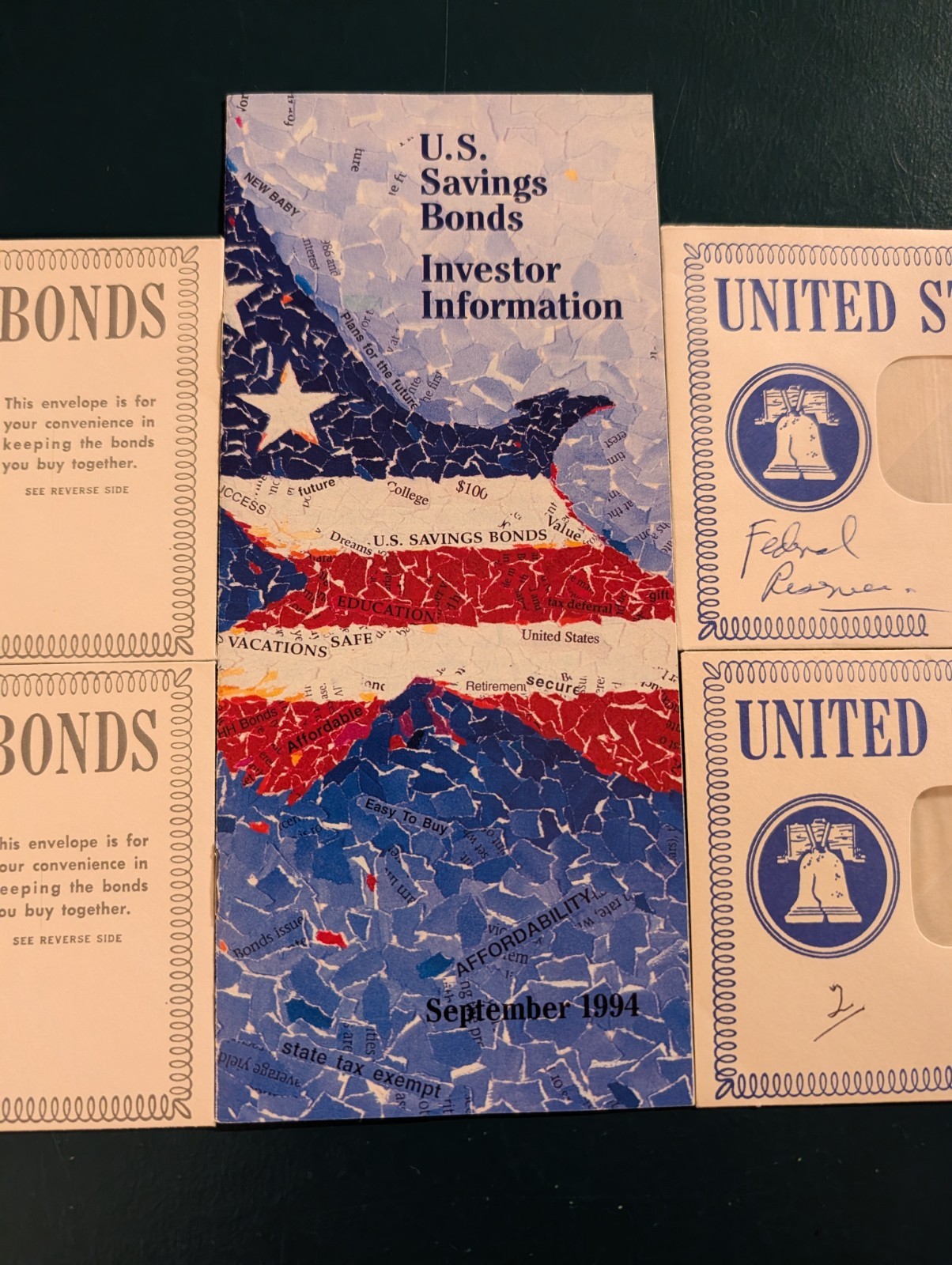 Vintage Syracuse NY Bank Envelope Lot + 1994 US Savings Bonds Booklet Ephemera