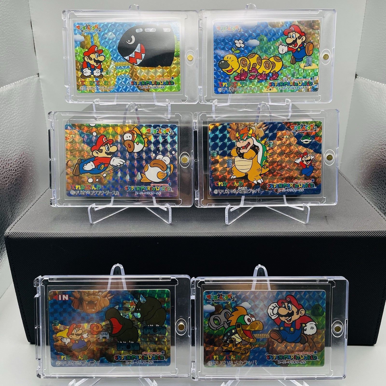 Super Mario World 1993 Banpresto Prism Card 6 Card Set Nintendo Japan Vintage