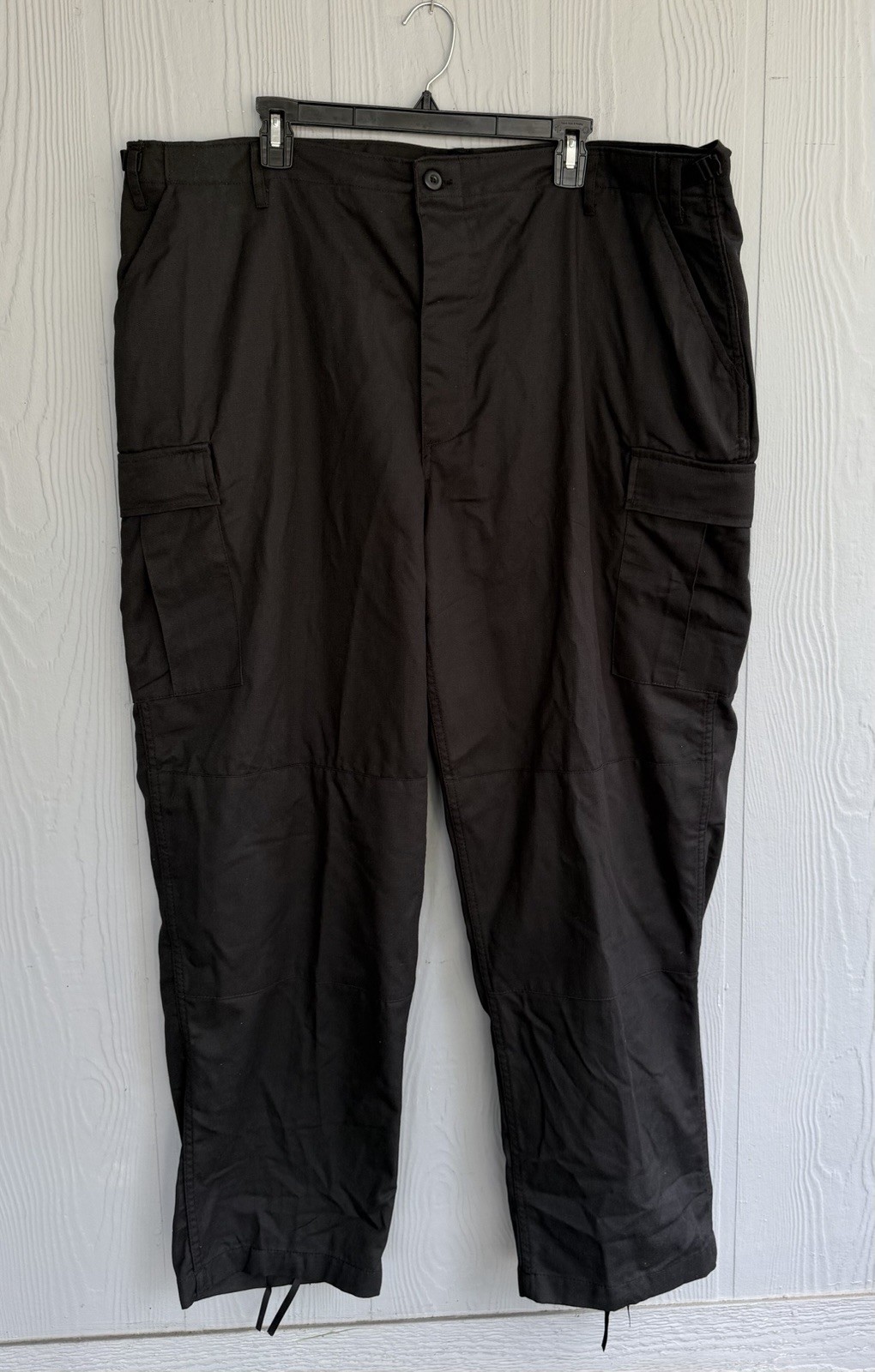 BDU TROUSERS, SOLID BLACK CAMO, ROTHCO USA, 2XL/R, 1999