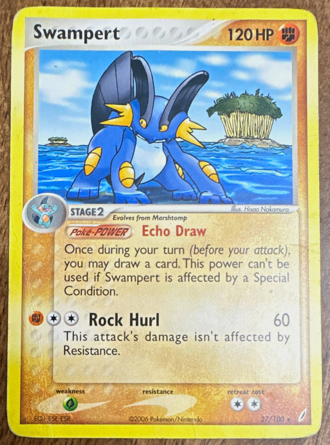 Pokémon Crystal Guardians Swampert 27/106 2006 English Card MP