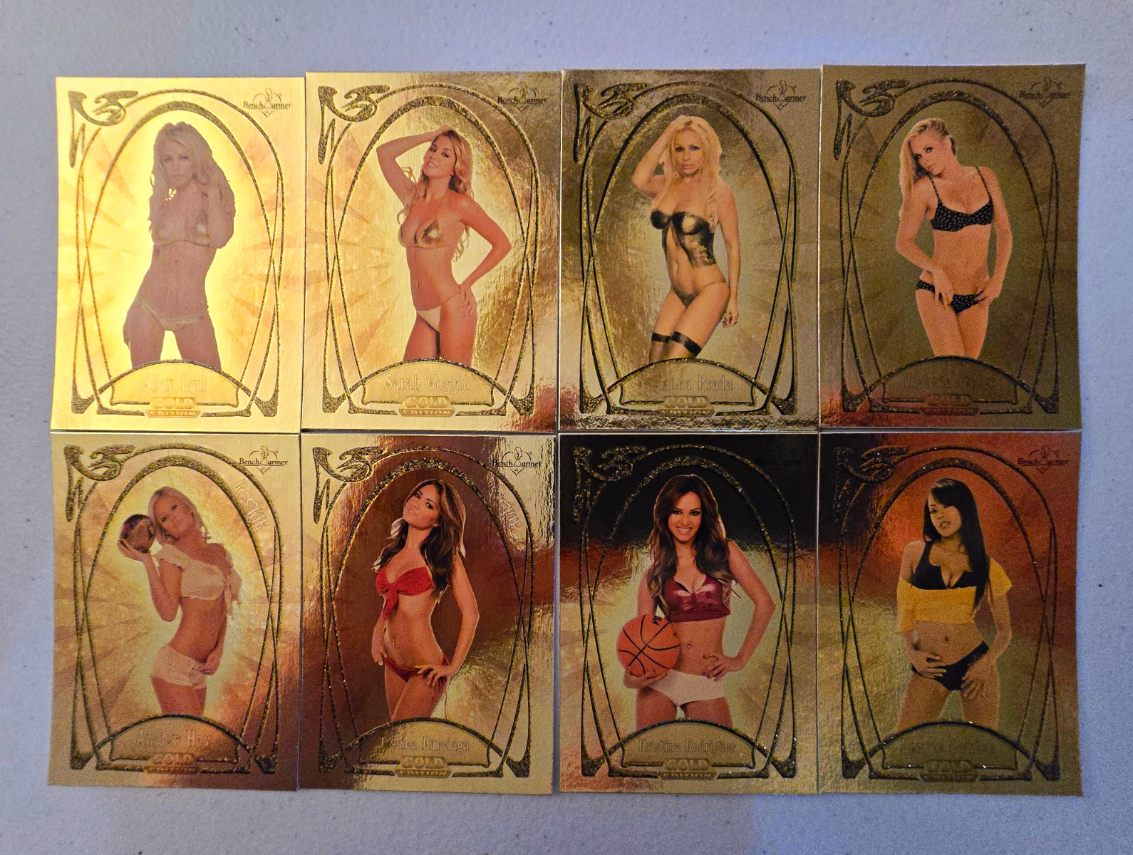 2007 Bench Warmer Gold Edition 8 Card Lot Shay Lyn Sarah Coggin Rodrigues Rookie