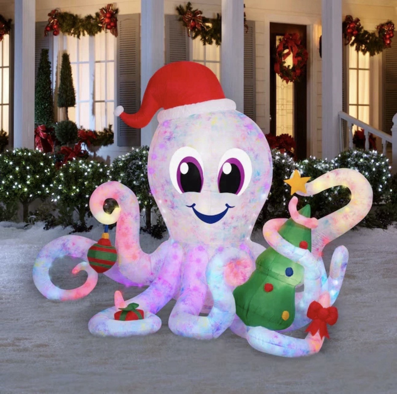 Holiday Living 6ft Octopus Lighted Christmas Airblown Inflatable Yard Decor NEW