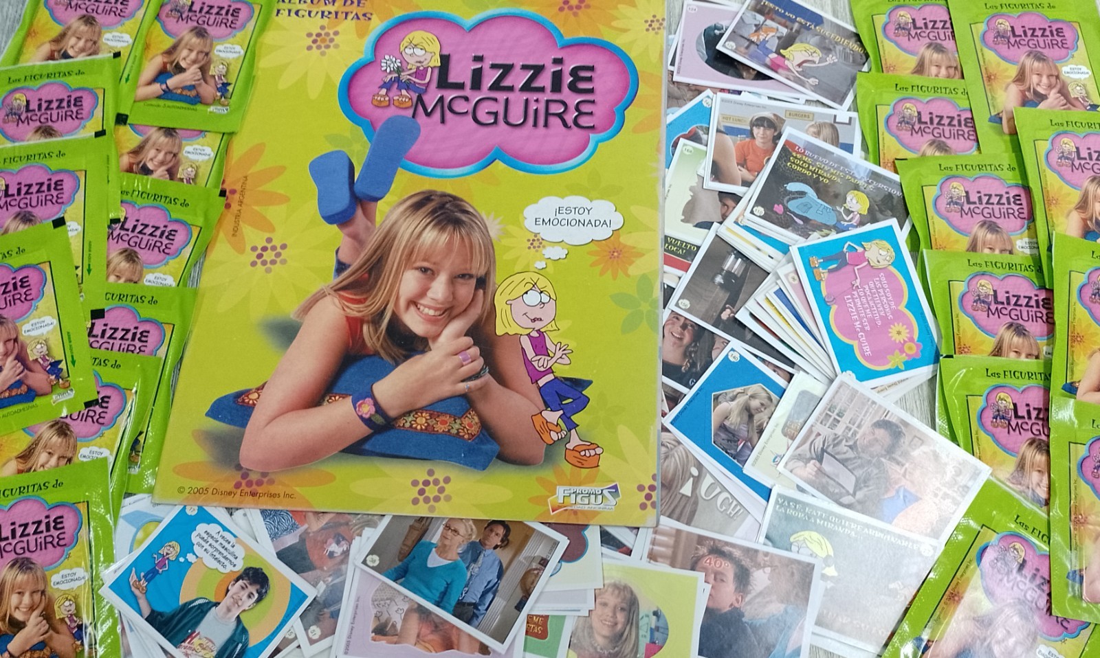 Lizzie Mc Guire All Cards to Complete The Album Plus 25 sticker Packs.Collector