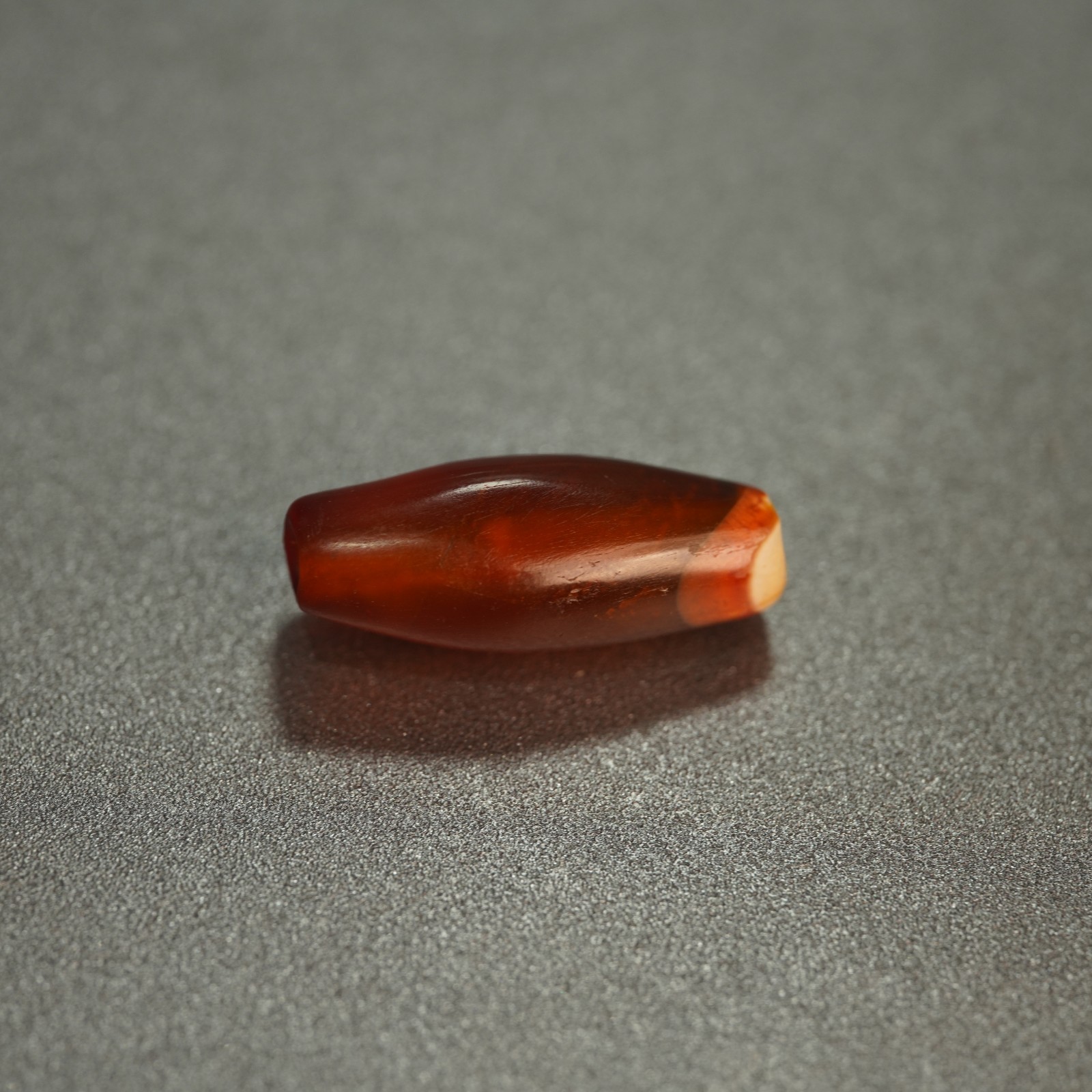 Fine Banded Agate Bead, Carnelian with Delicate Grain for Fine Collections 2.5g