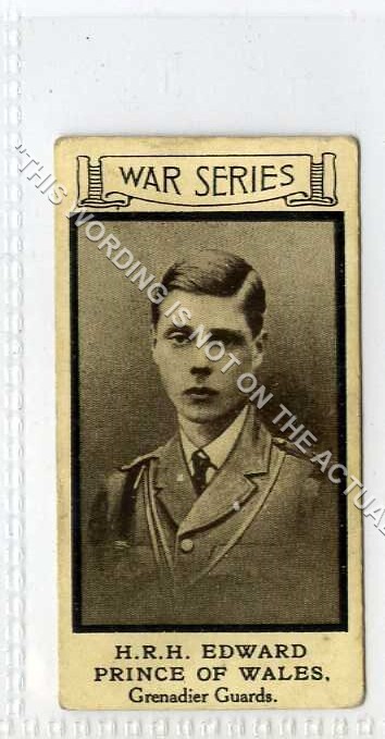 (Gb6077) RARE, J.Smith, Luton, War Portraits #42 HRH Prince of Wales 1916 G-VG
