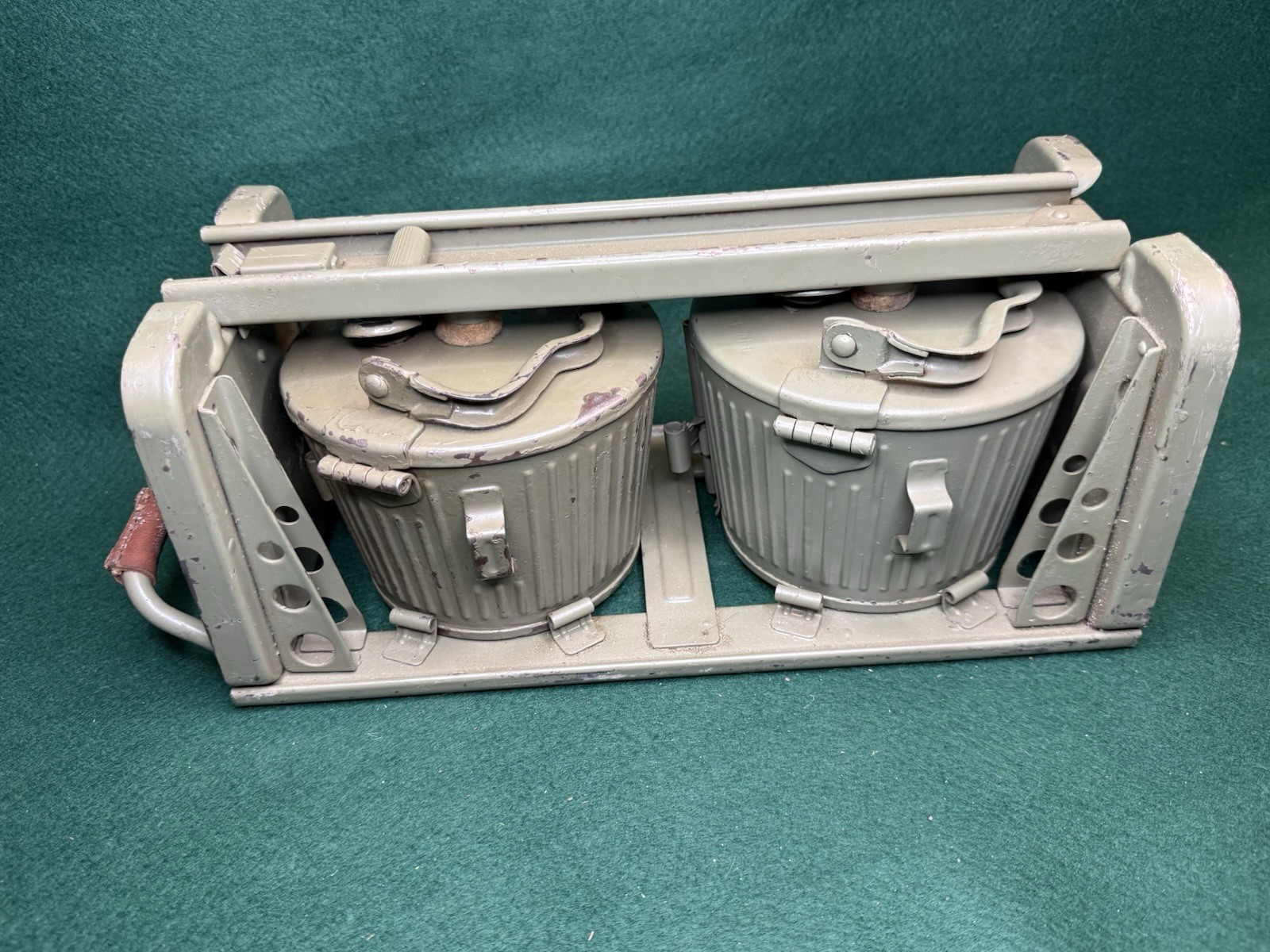 Geman WW2 Nazi Belt Drum Carrier Set 50rd Basket Magazine MG42 MG34 M53 WWII