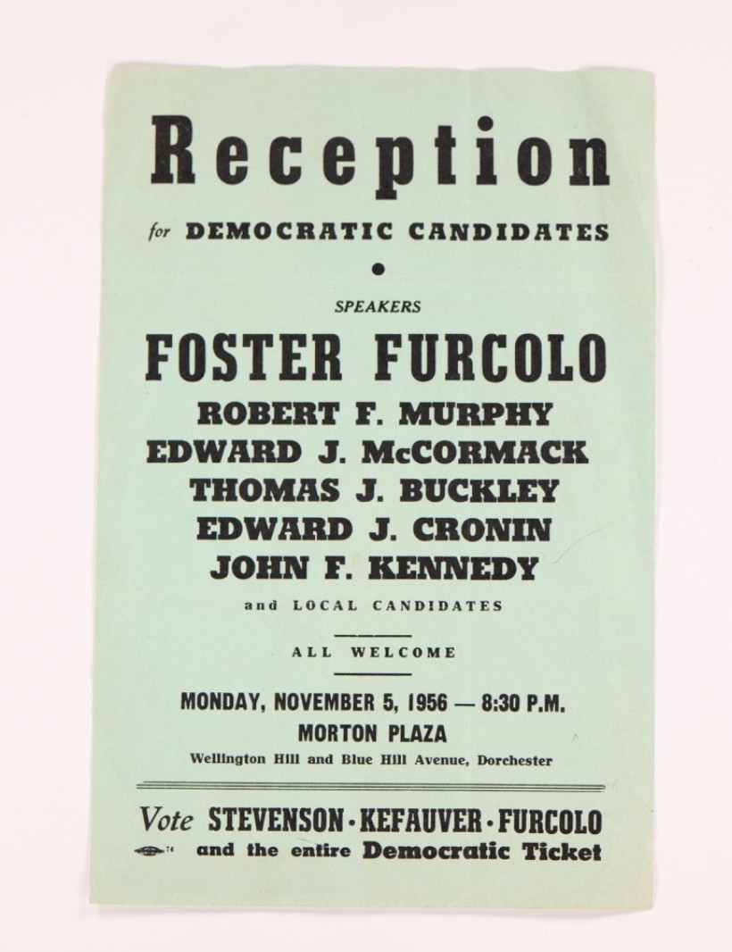 Rare 1956 Senator John F. Kennedy JFK Presidential Campaign Ephemera Handbill