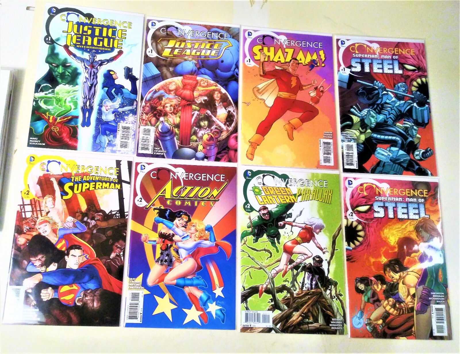 CONVERGENCE Tie -ins Justece League Shazam Steel (2015) DC Modern Age 8 BOOK LOT