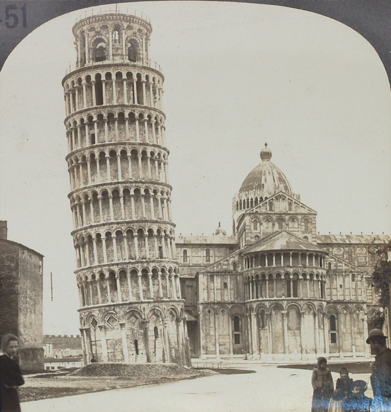 Keystone Stereoview the Leaning Tower of Pisa, Italy 1910’s Education Set #451
