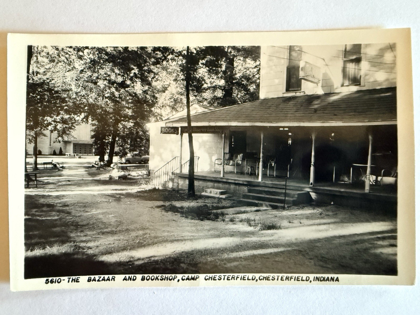 Camp Chesterfield Spiritualist Camp Bazaar & Bookshop Postcard