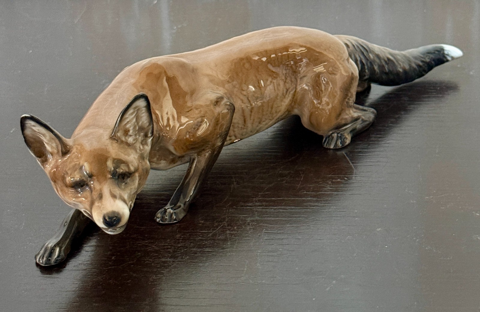 Vintage 1949 Rosenthal Porcelain Creeping Fox Figurine 1538 Th. Kärner Germany