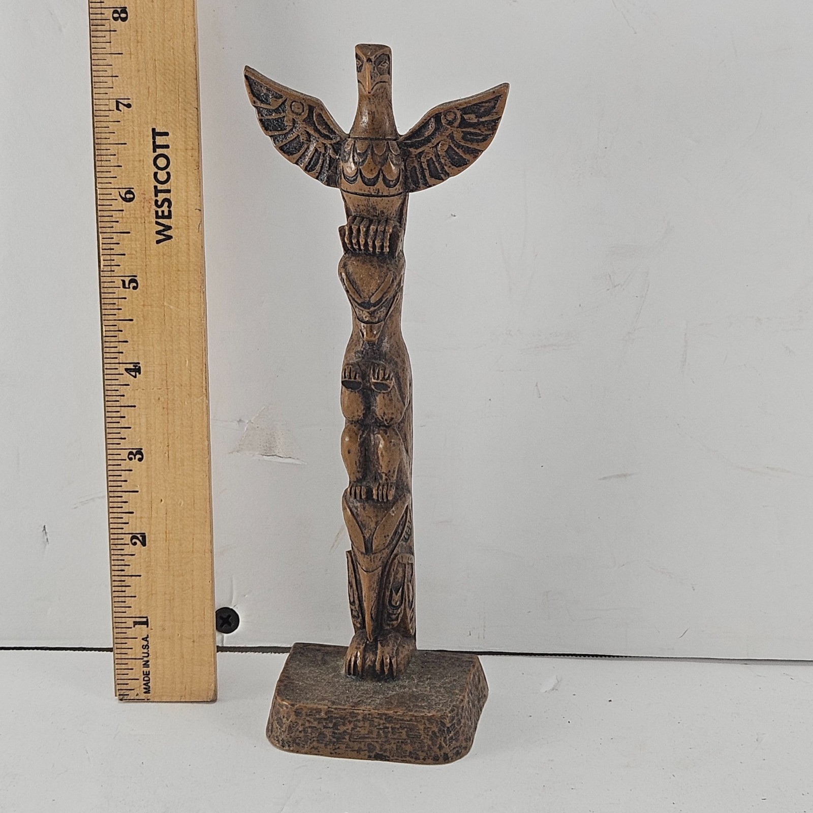 Boma Canada Totem Pole 8 Inch Eagle Native Art Vintage