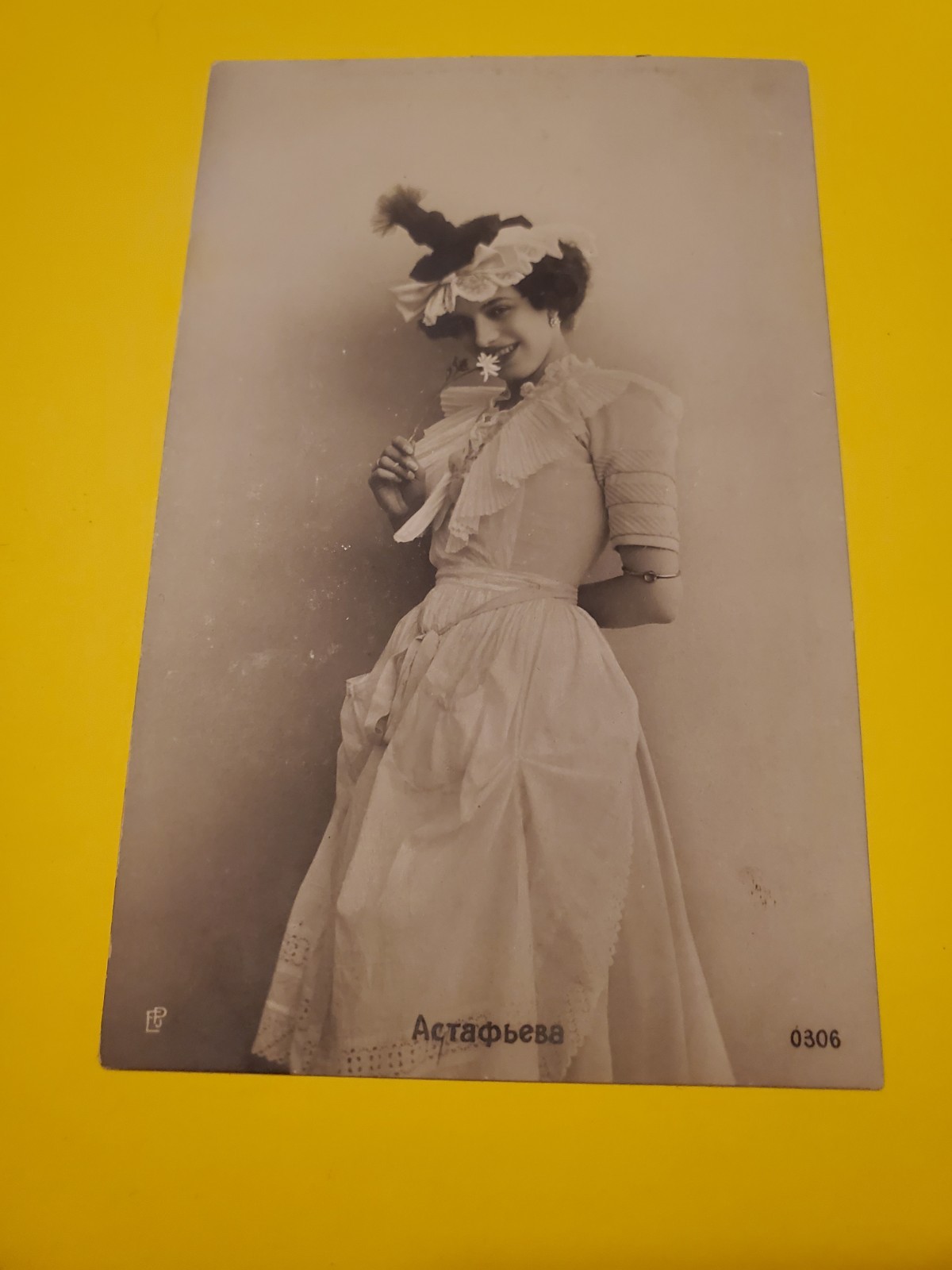 Vintage Imperial Russian Ballet RPPC Postcard dancer Seraphina Astafieva Rare. 