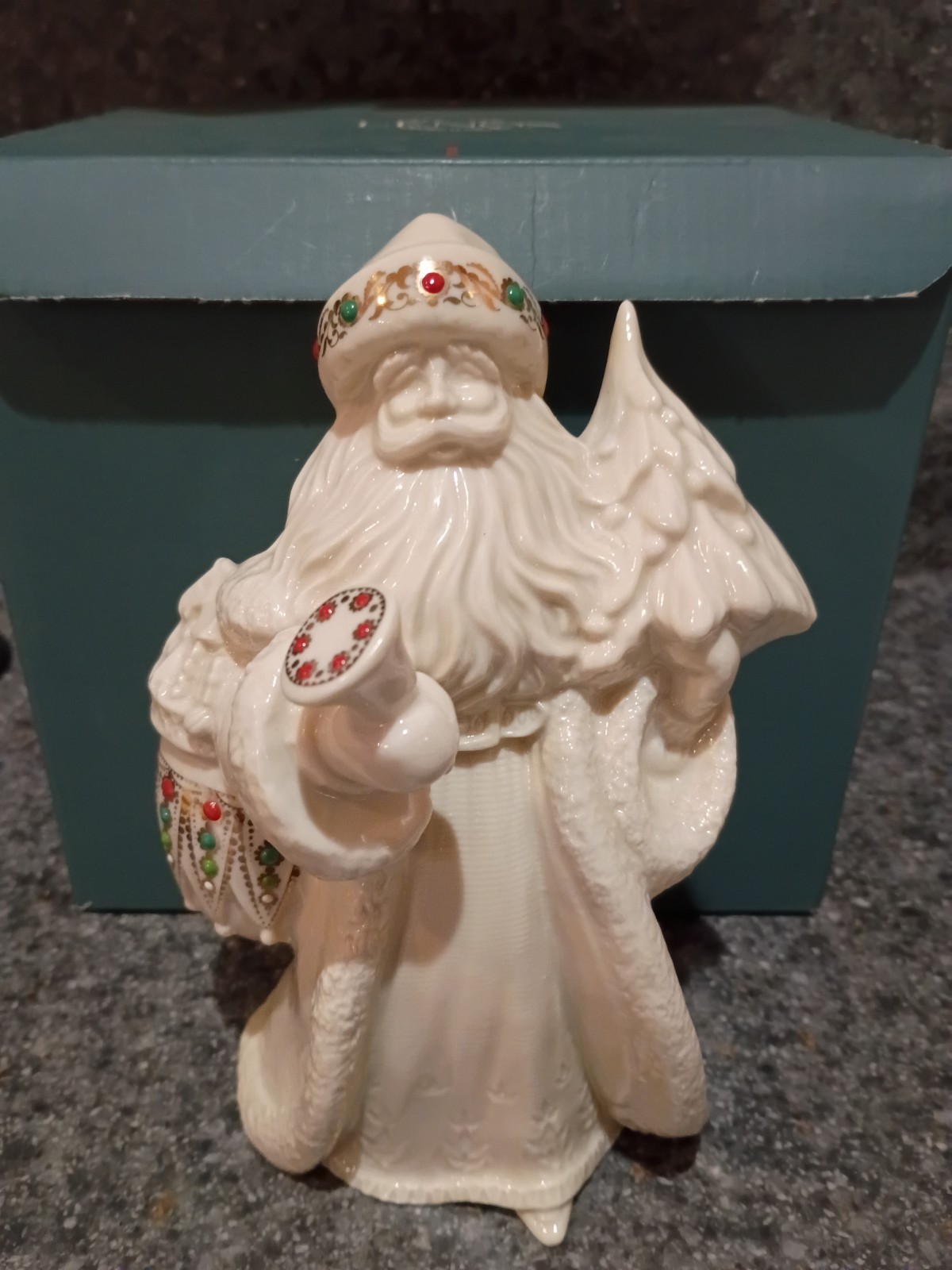 Vintage Lenox China JEWELS SANTA KRIS KRINGLE 1996 7 Figurine Porcelain. Cute