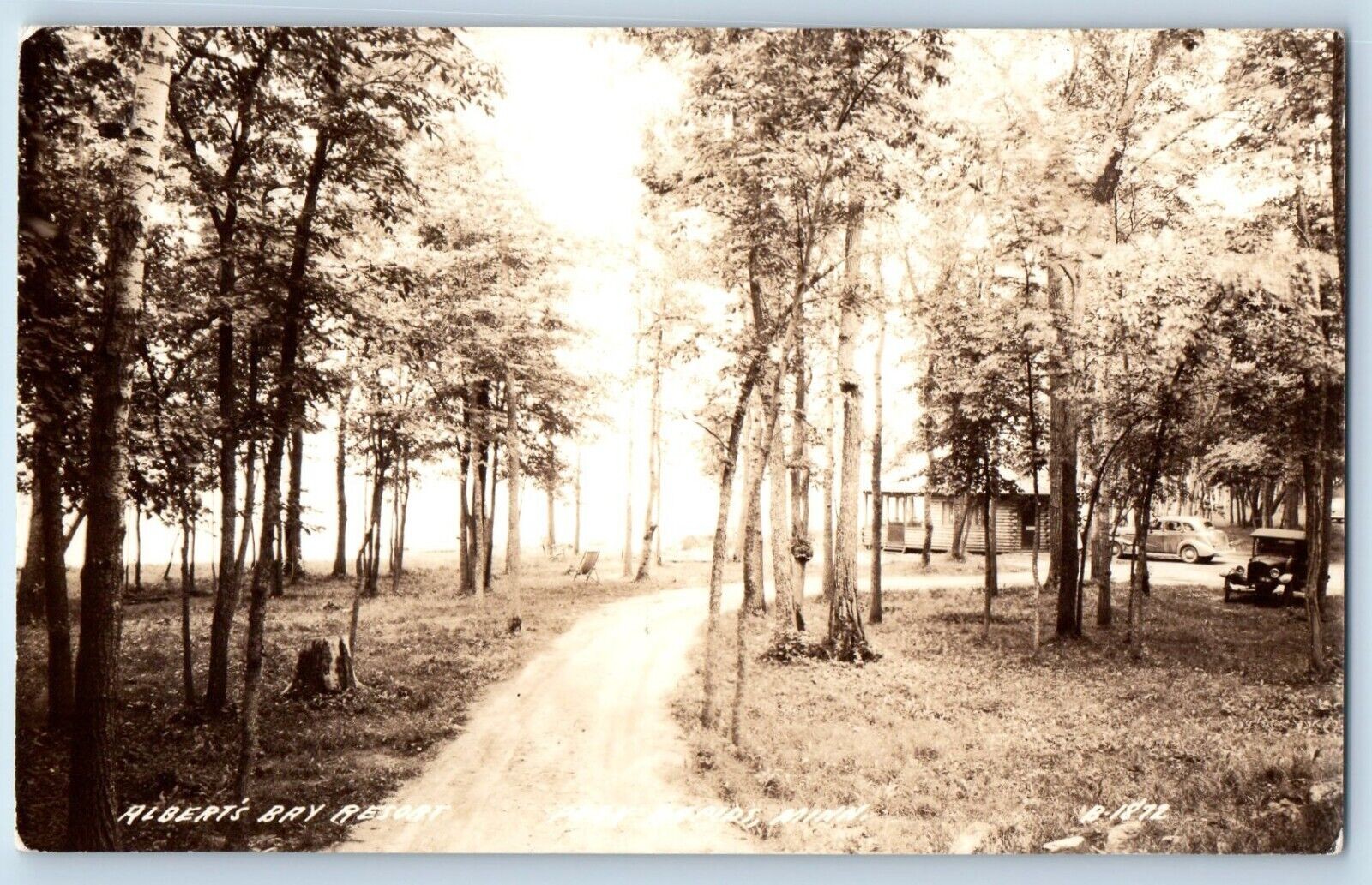 Park Rapids Minnesota MN Postcard RPPC Photo Albert's Bay Resort c1940's Vintage