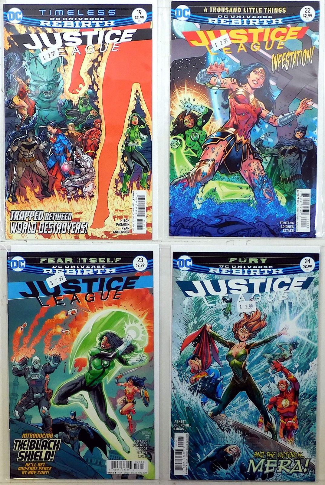 Justice League Lot 4 #19, 22, 23, 24 2017 DC Superman Flash Wonder Woman Comics