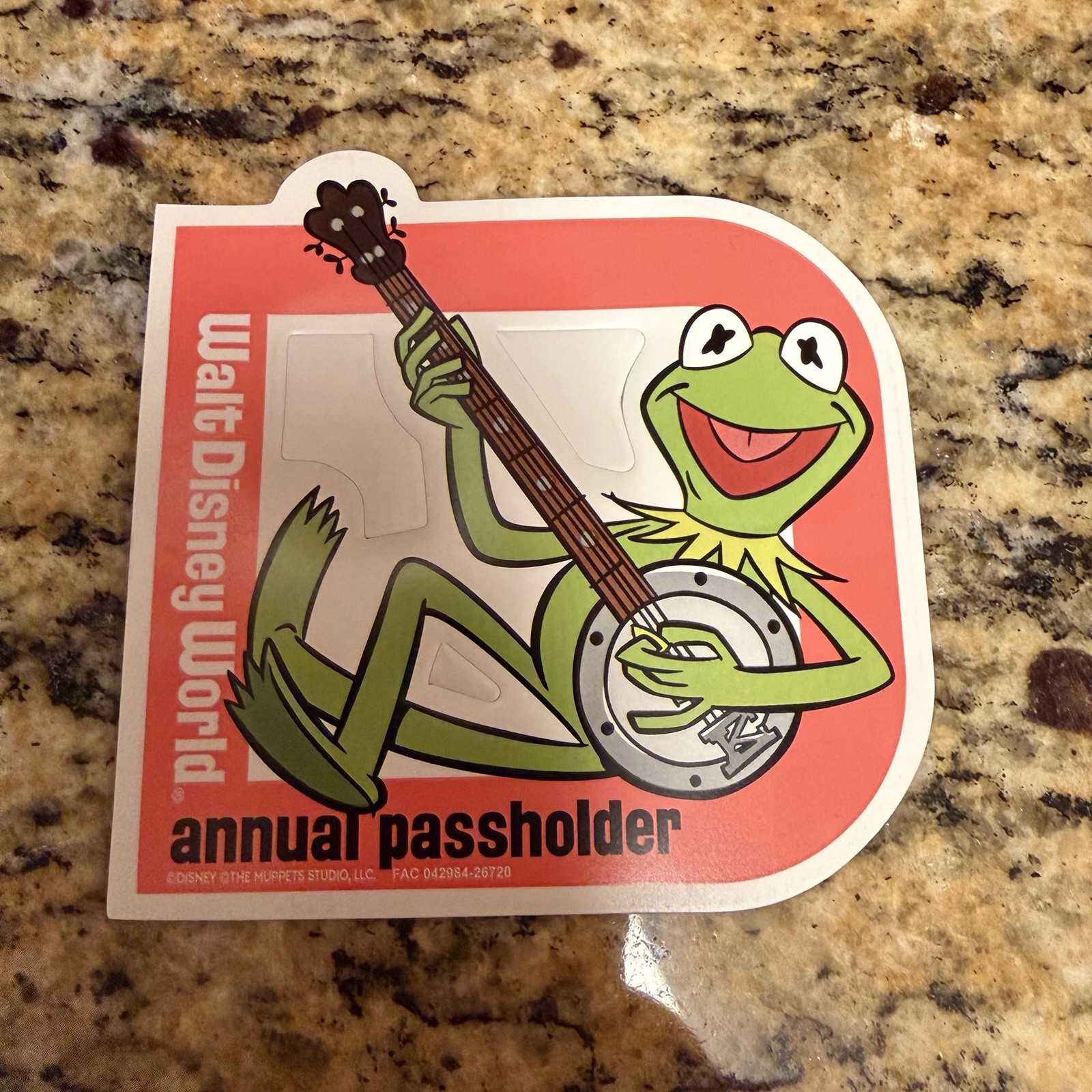 Authentic 2026 Disney Kermit The Frog Annual Passholder Magnet Muppets Banjo WDW
