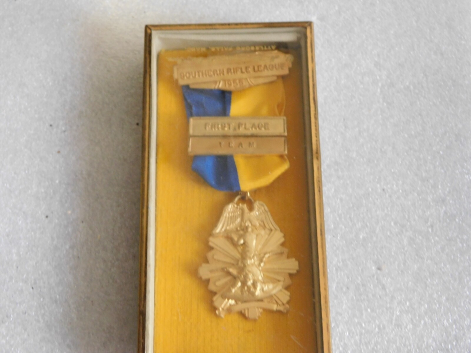 Old 1955 Southern Rifle League First Place Team Medal