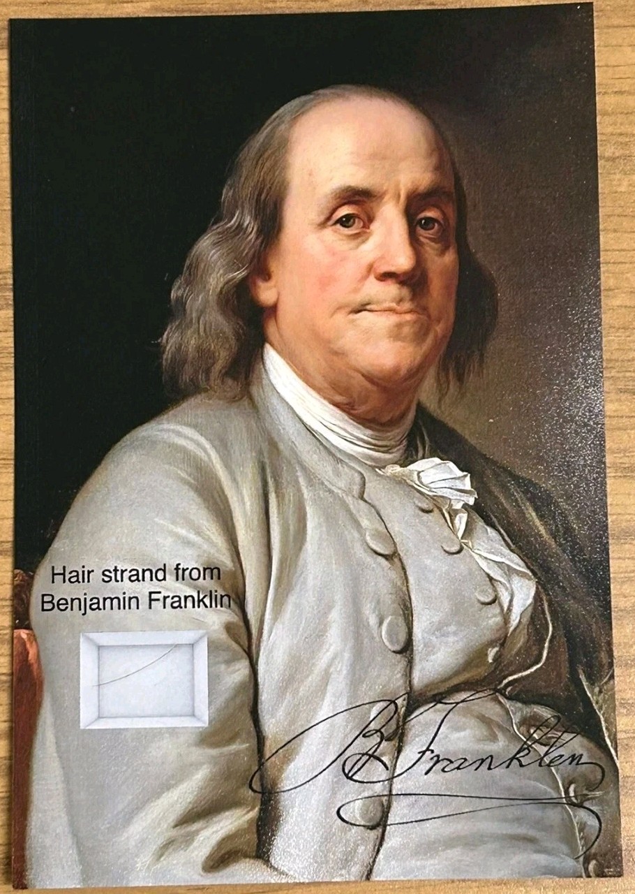 Benjamin Franklin's Real Hair Strand, Authentic