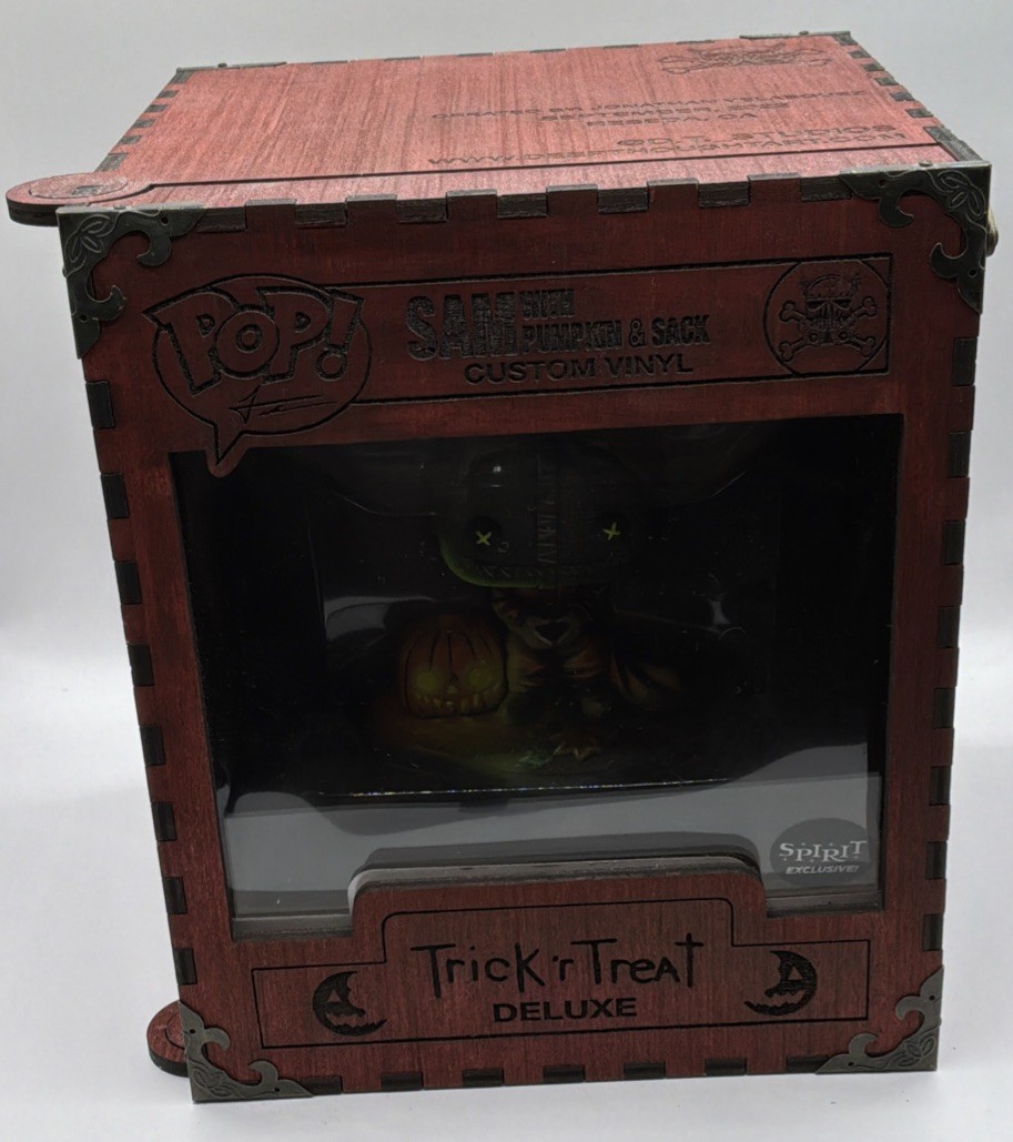 Sam 1002 Trick r Treat Funko JxDT Studio Custom Cel Shade + Handmade Wood Case