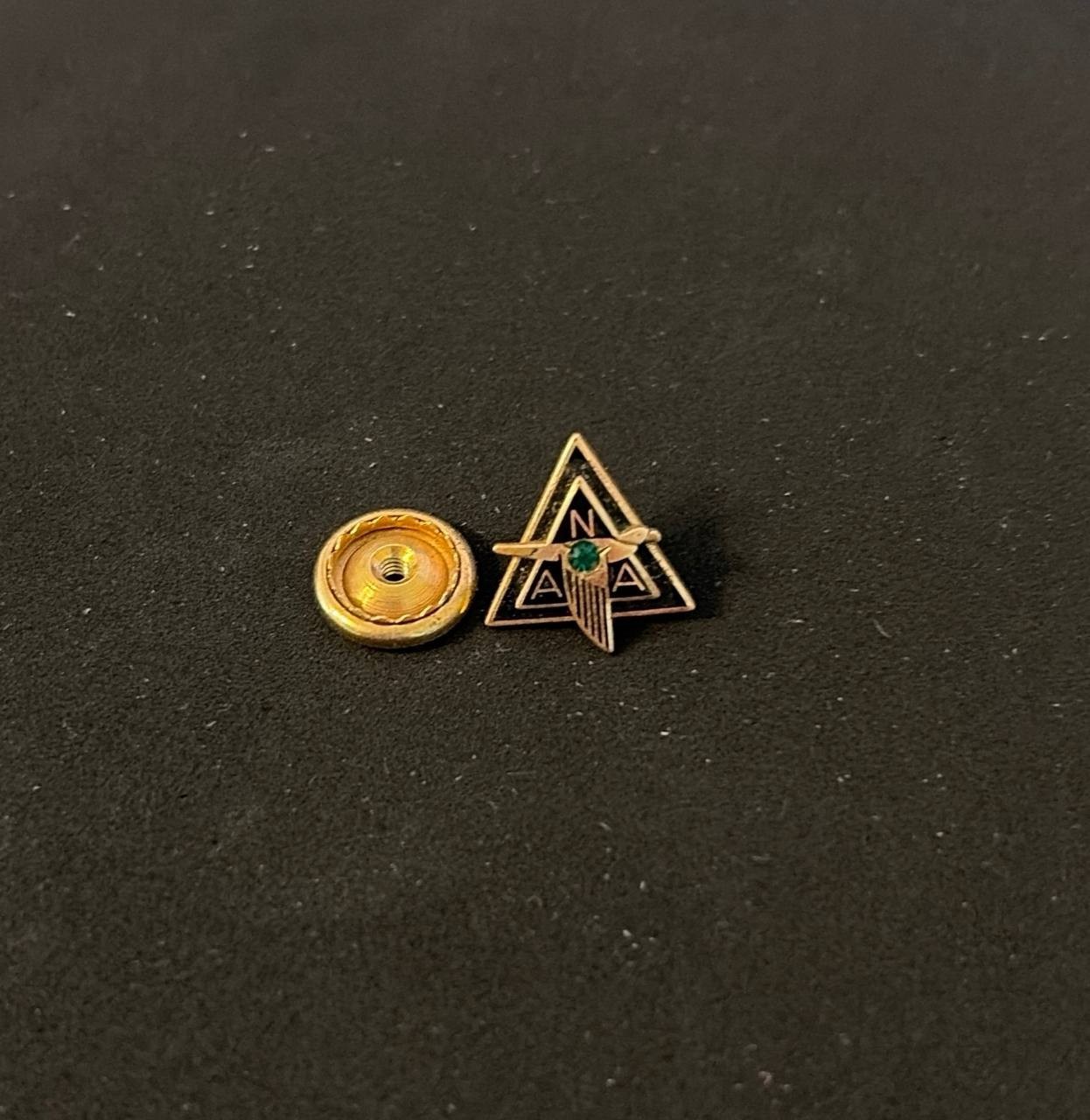 Vintage North American Aviation (NAA) employee service lapel pin Green