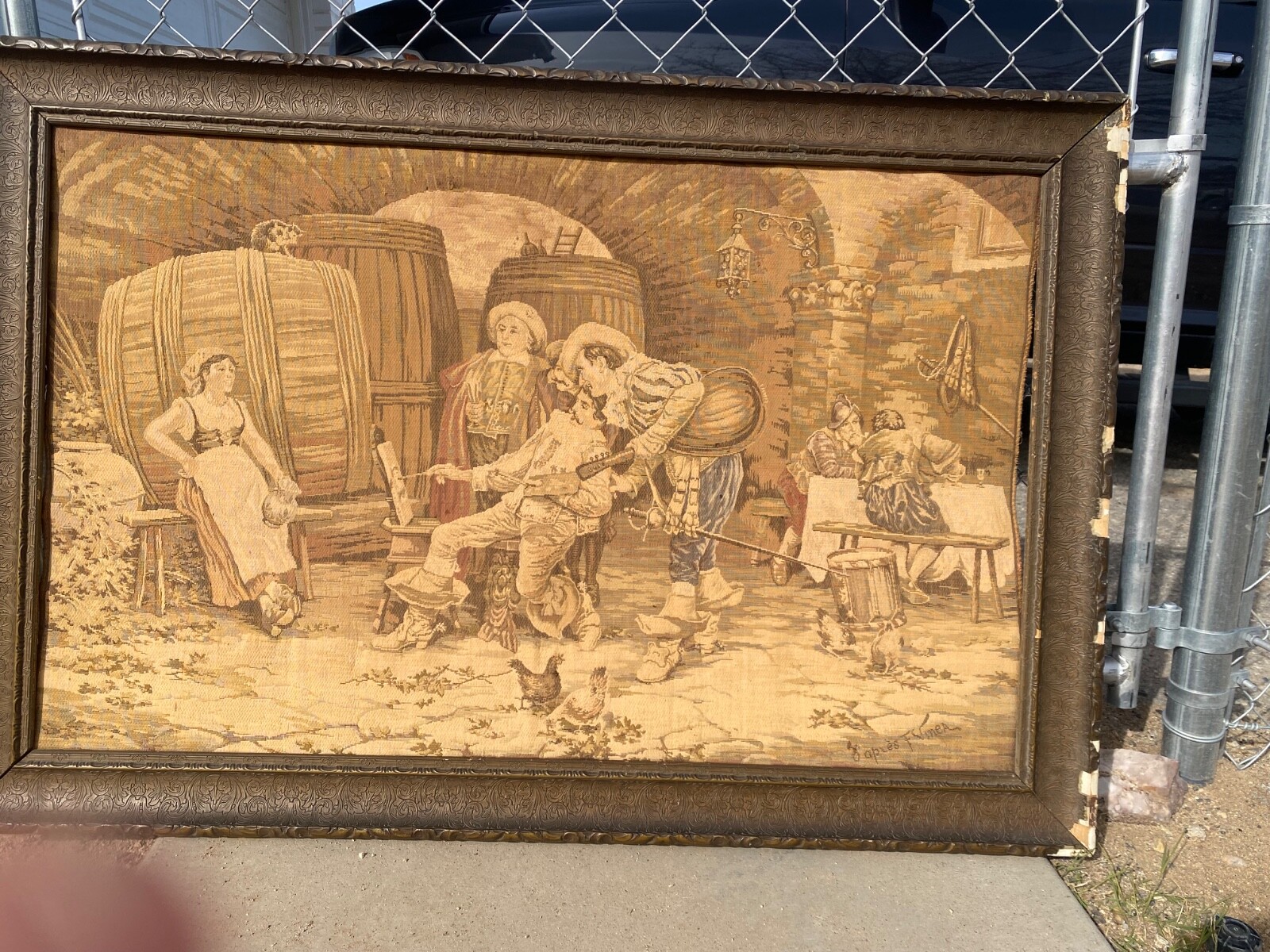 vintage original painting signed 