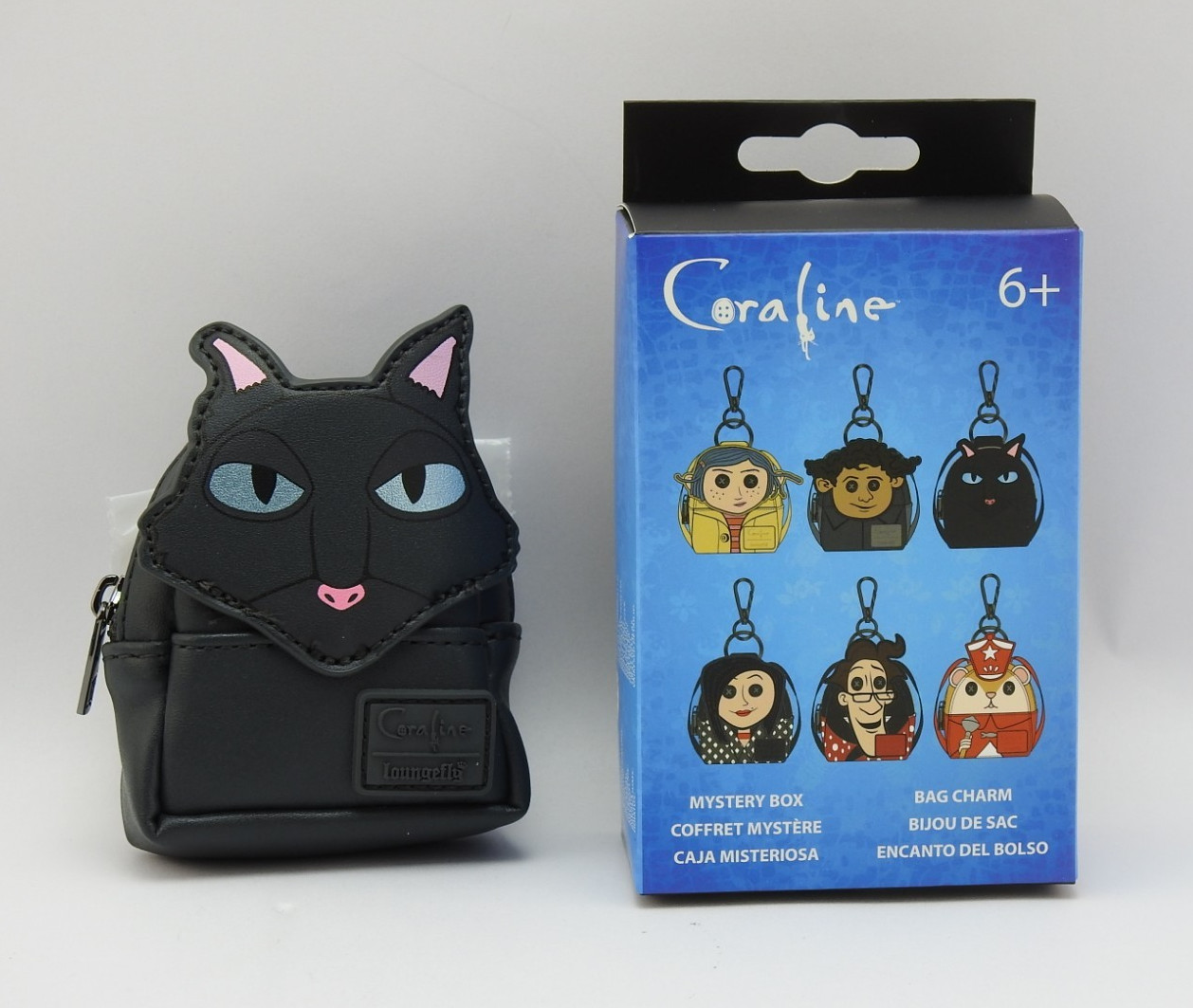 Loungefly Coraline Black Cat Mini Backpack Bag Charm Mystery Box New
