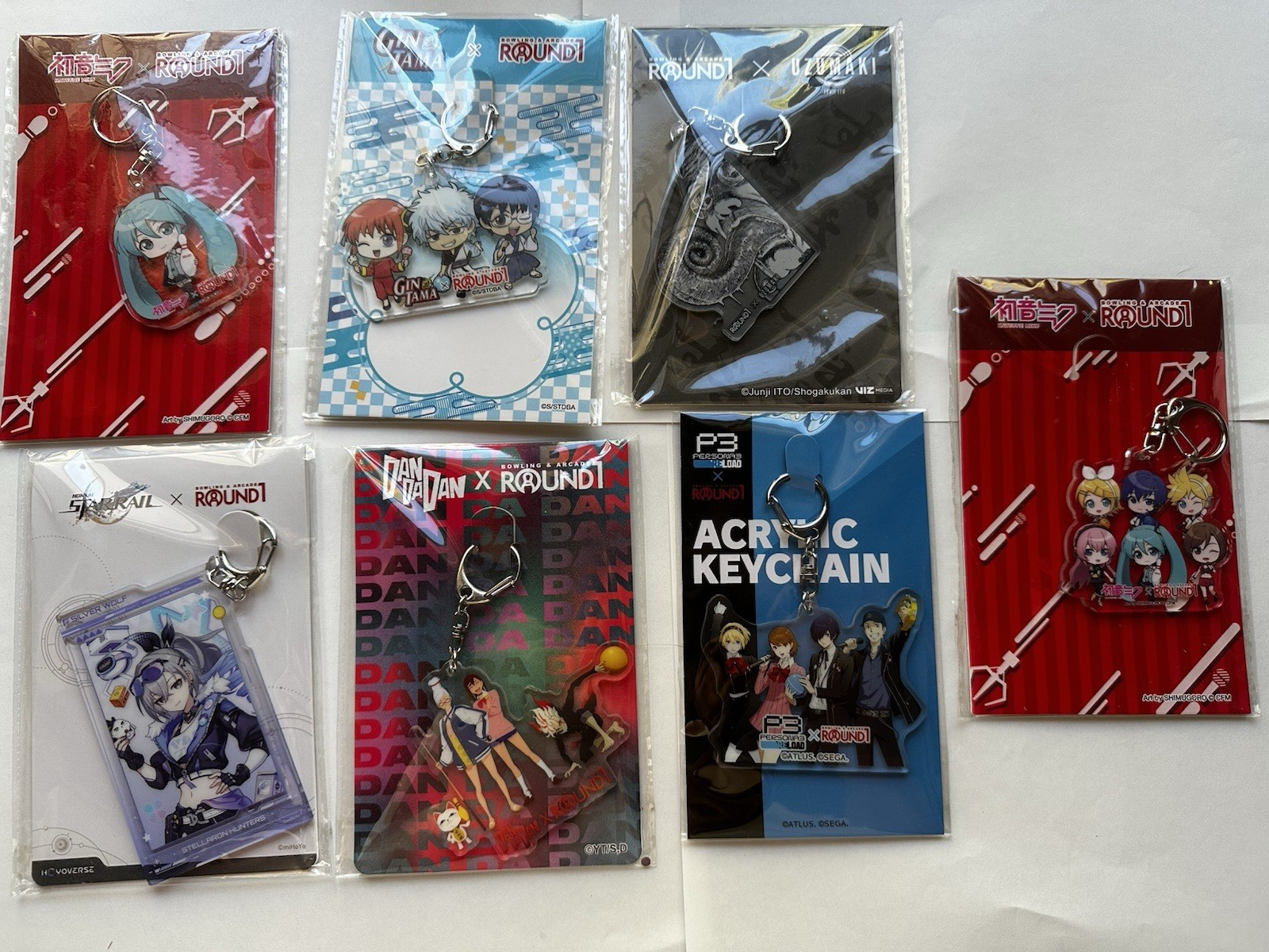 Brand New Round 1 Key Chain - BUNDLE OF 7