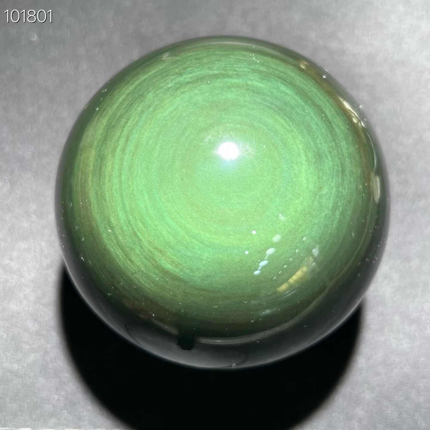 92.5mm Natural rainbow obsidian quartz sphere Crystal Energy ball healing