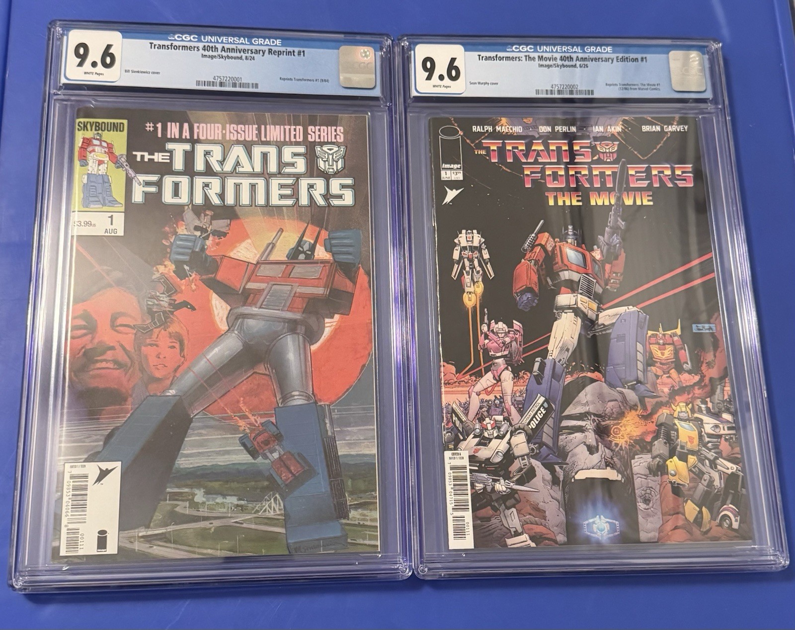 x2 Transformers Comic Lot The Animated Movie & Facsimile Reprint #1 CGC 9.6 2024