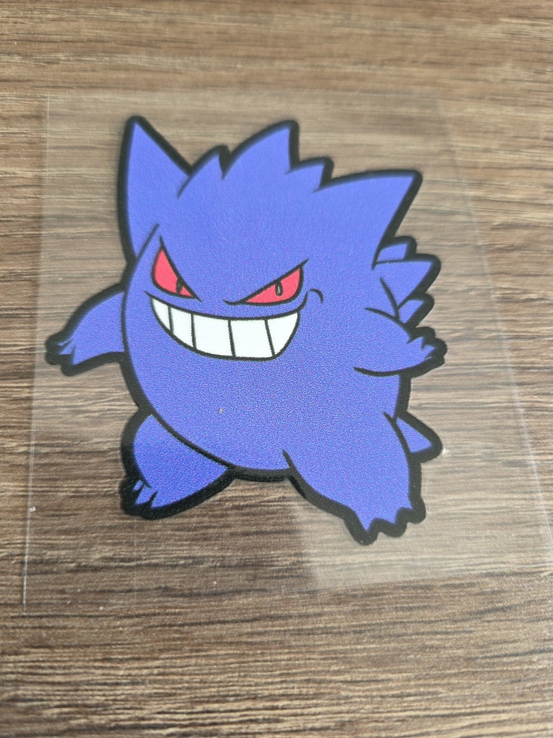 Pokémon Gengar High Quality Waterproof Raised UVDTF decal 3in
