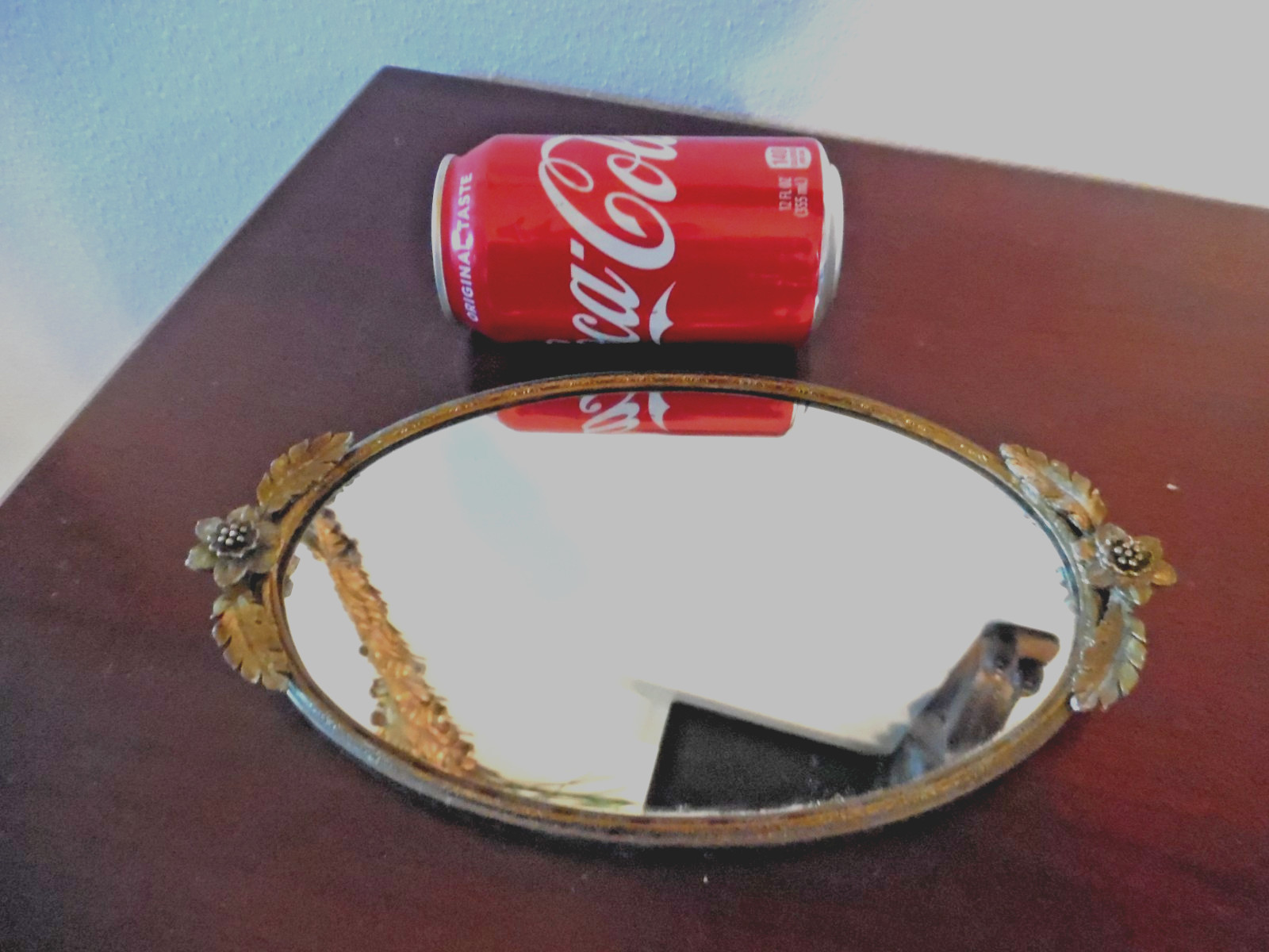 VINTAGE MATSON GOLD ORMOLU PERFUME TRAY -10 1/4 IN. SIGNED
