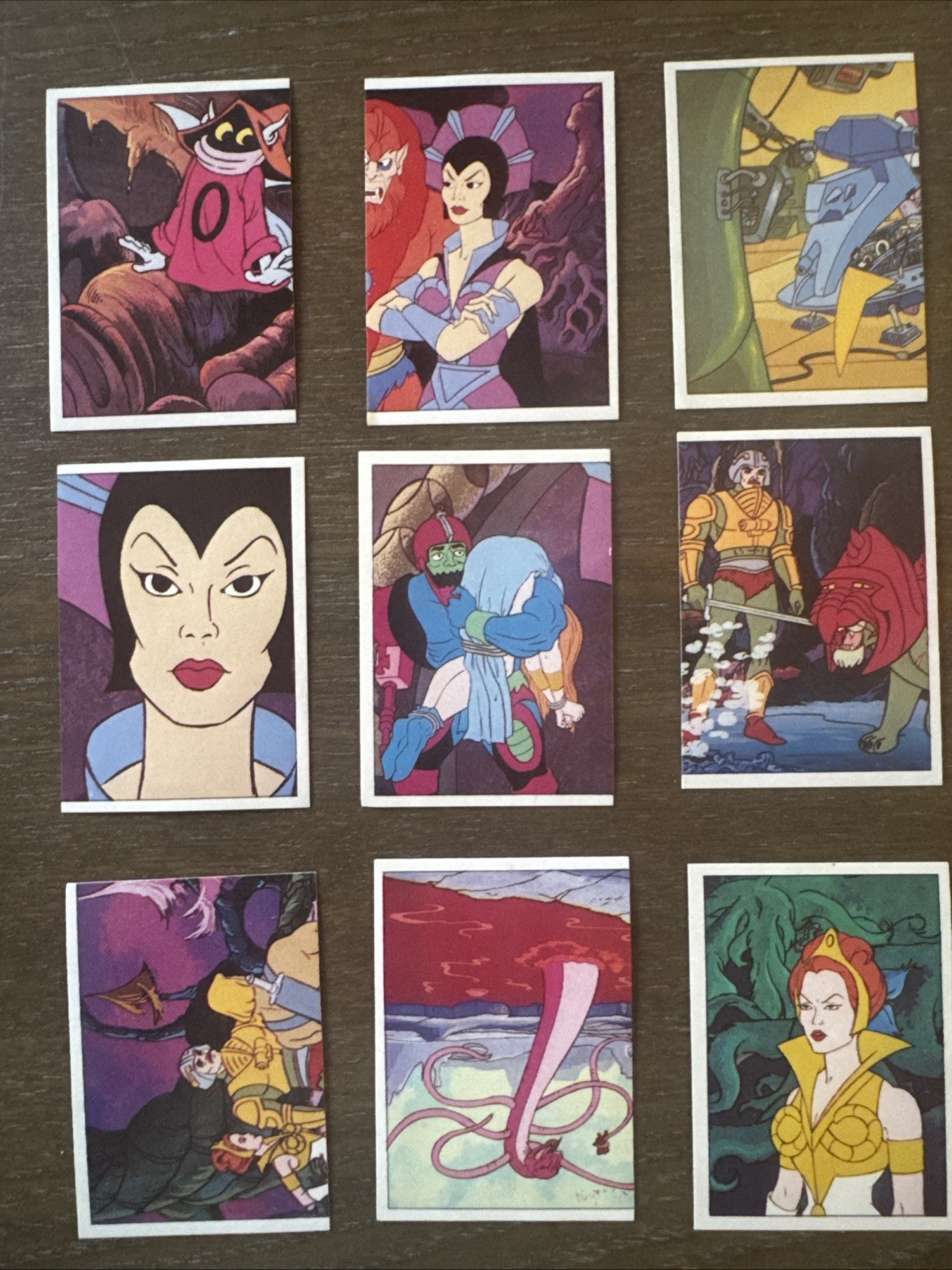 9ct (Lot A) 1983 He-man Masters of the Universe Panini Italy Album Sticker Cards