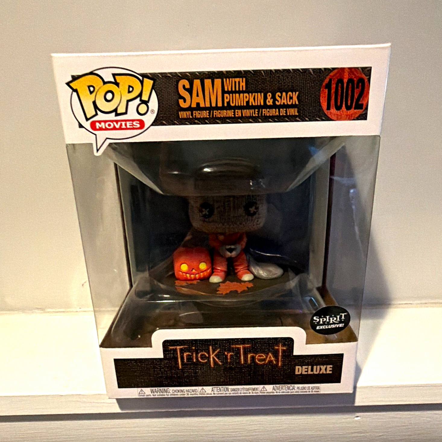 Funko Pop Deluxe Movies Trick \'r Treat Sam w/ Pumpkin & Sack #1002 Spirit Excl