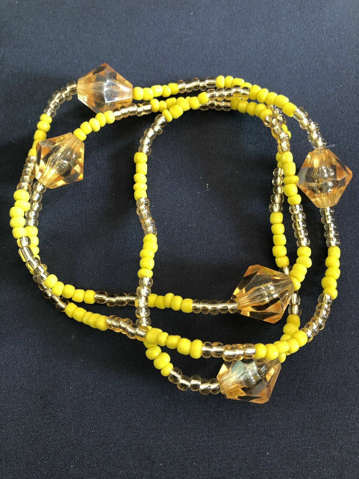 ELEKE Collar De Orisha OSHUN decor Ileke Santeria  Yoruba / Collar Religioso
