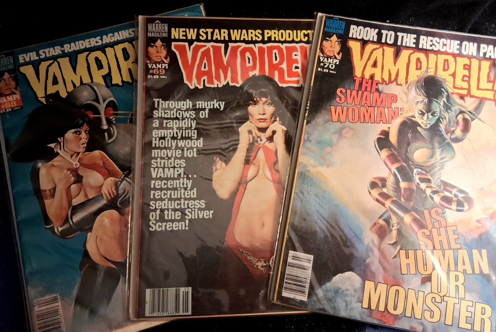  Vampirella Magazine Lot Issues 68 69 70 Warren Publishing 1978 Vintage Horror