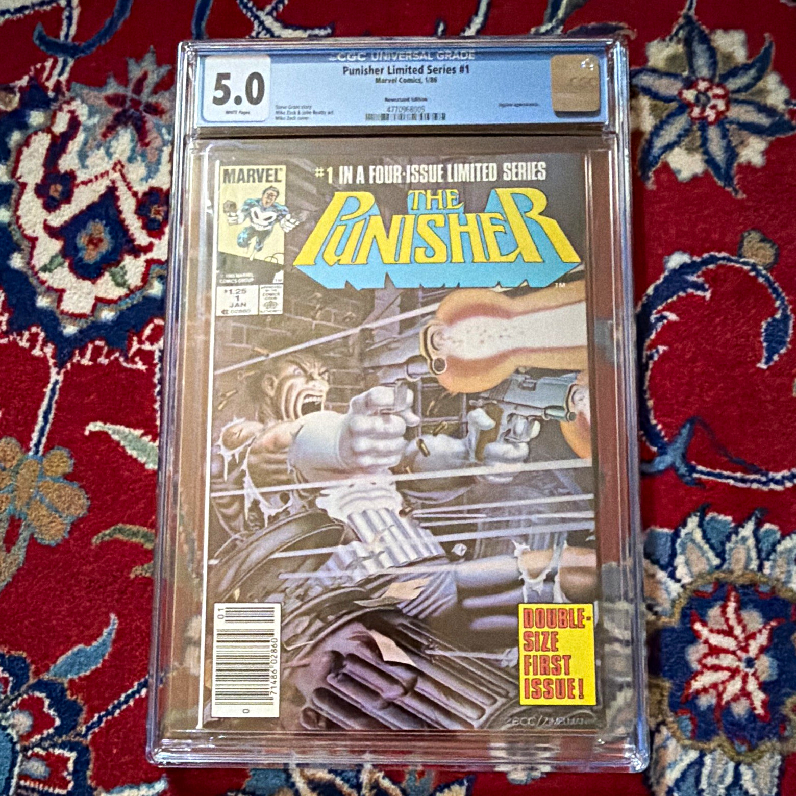 Marvel Comics Punisher Limited Series #1 CGC 5.0 (1986) Newsstand Key Very Hot