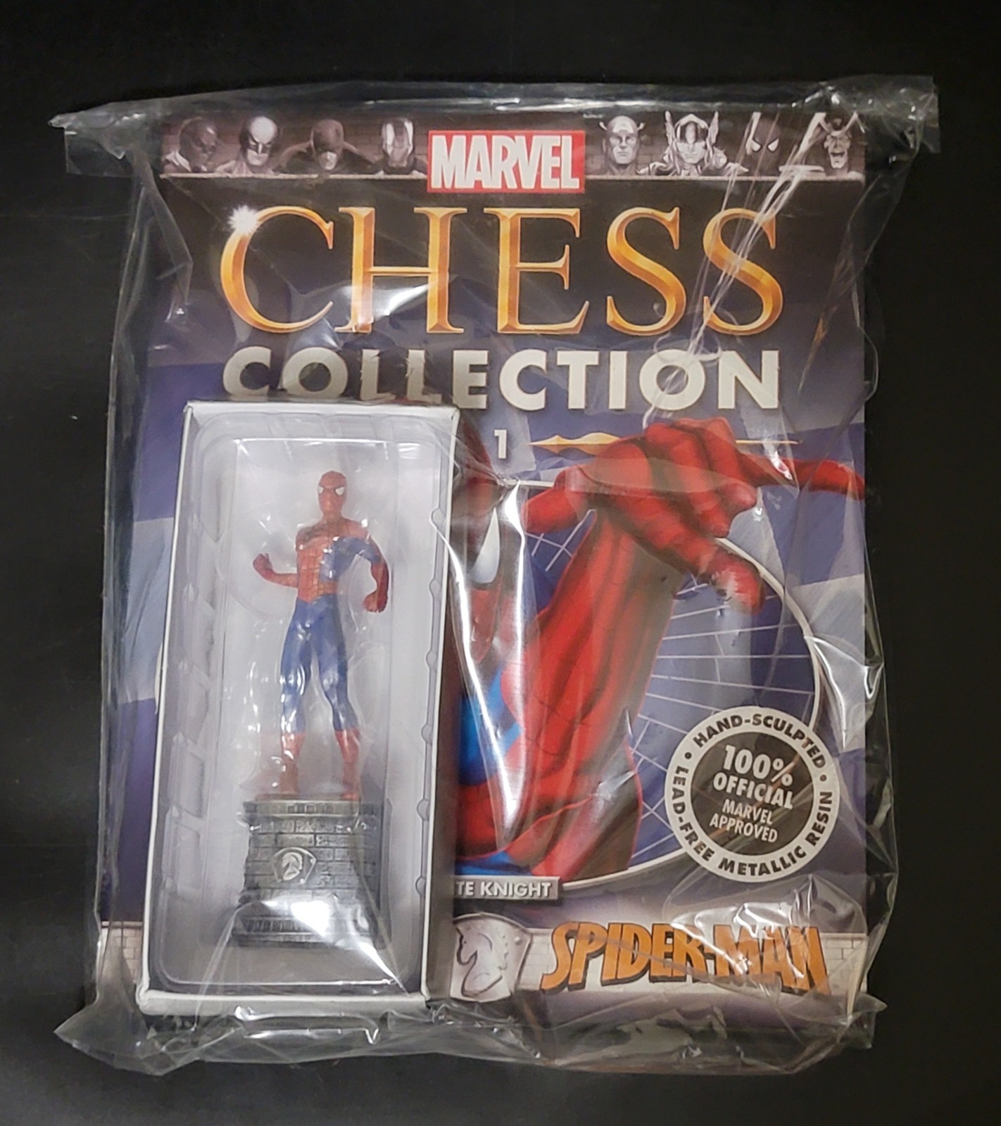 Eaglemoss Marvel Chess Collection 1 Spider-Man White Knight Figure Sealed