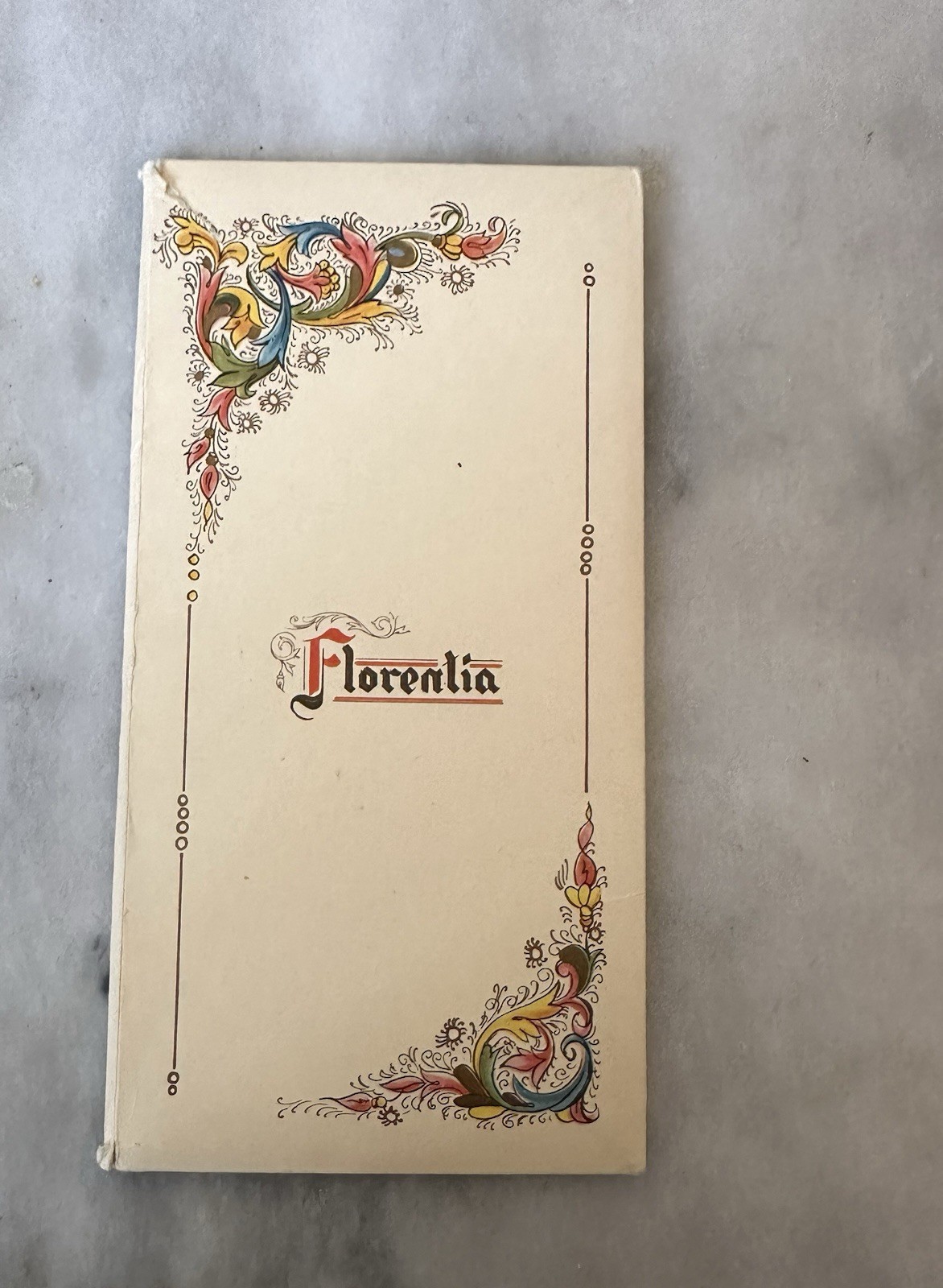 Vintage Kartos Florentia Stationery Set Made In Italy 4 Envelopes & Note Cards