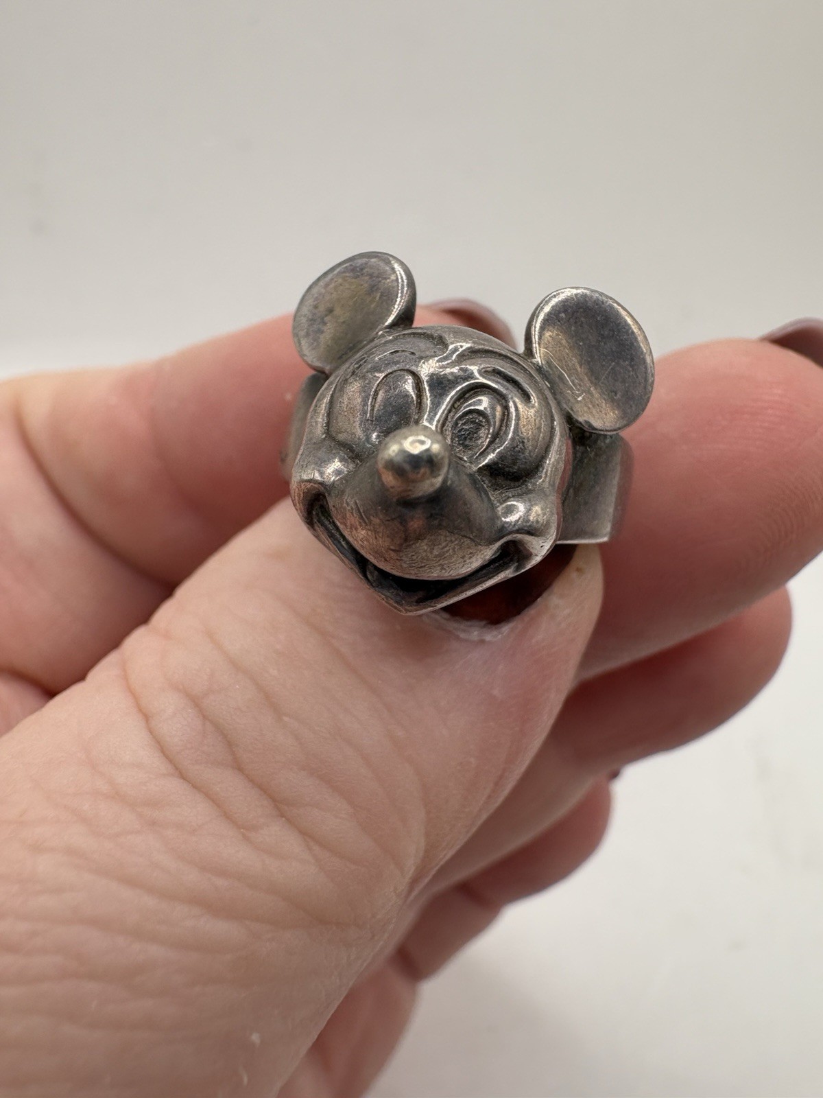 Vintage Early 3D Mickey Mouse Head Ring Size 6.75  Limited Edition Rare Disney
