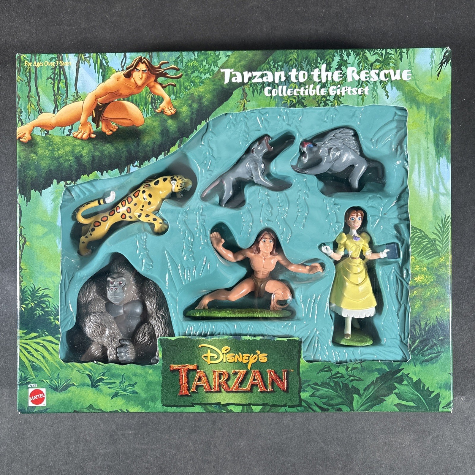 TARZAN RESCUE COLLECTIBLE GIFTSET ACTION FIGURE NEW MATTEL 1999 DISNEY VINTAGE