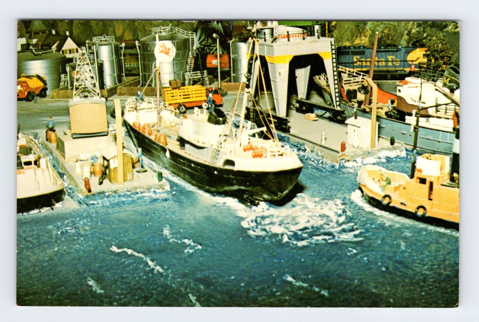 Ships Klickety Klack Railroad Wolfeboro Falls NH Vintage Postcard OLP20
