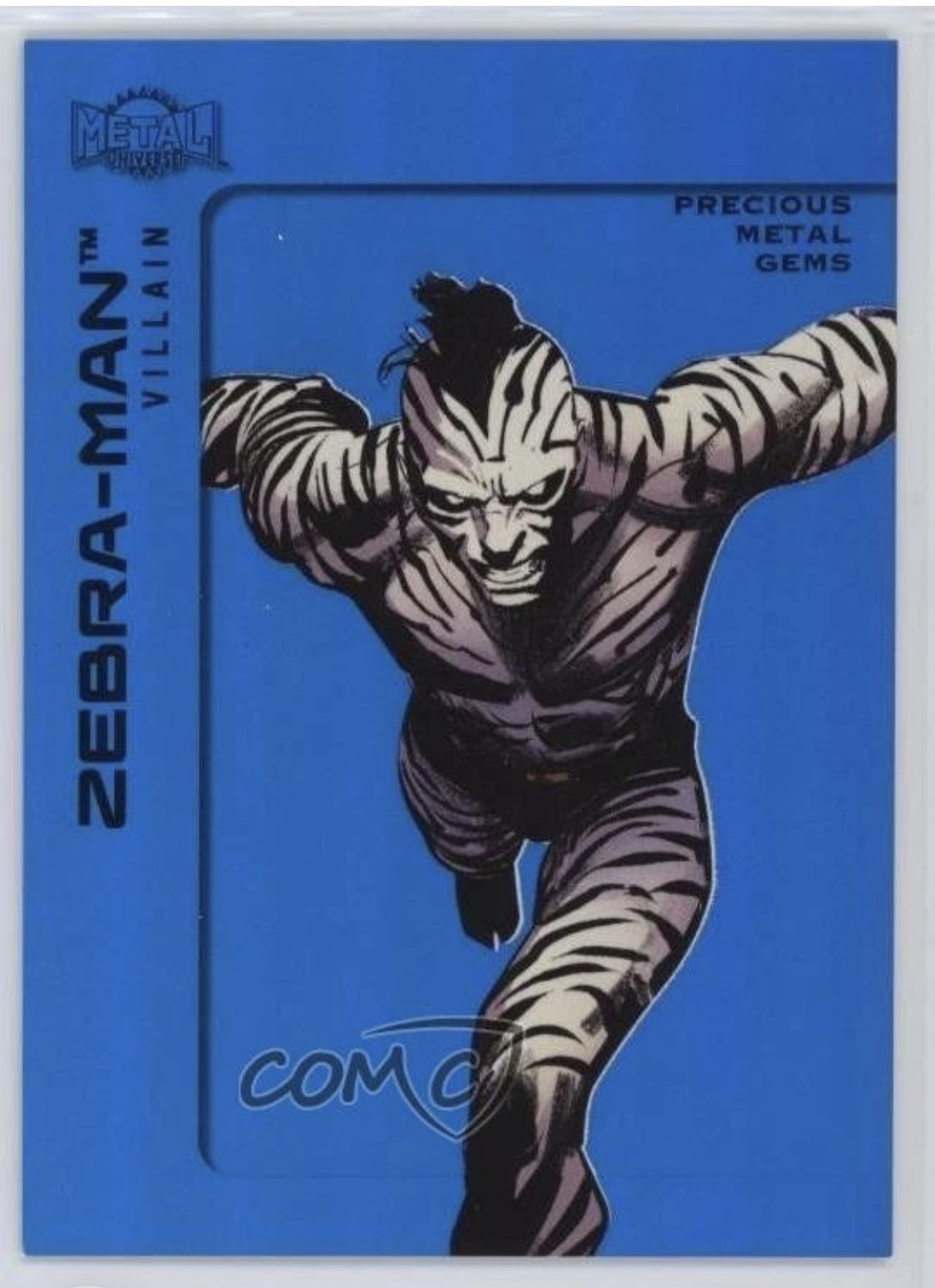 2025 Skybox Metal Universe Batman High Series PMG Blue 9/50 Zebra-Man #189