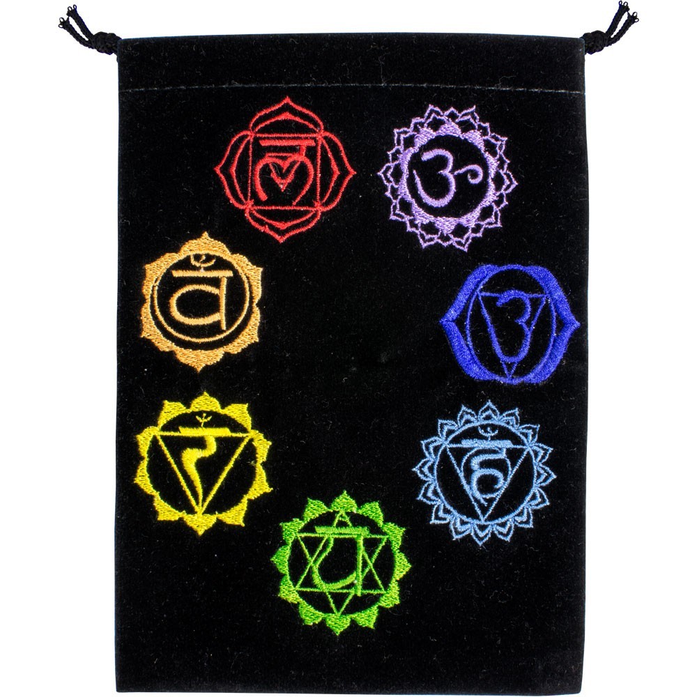 NEW Embroidered Seven Chakras Bag 5x7