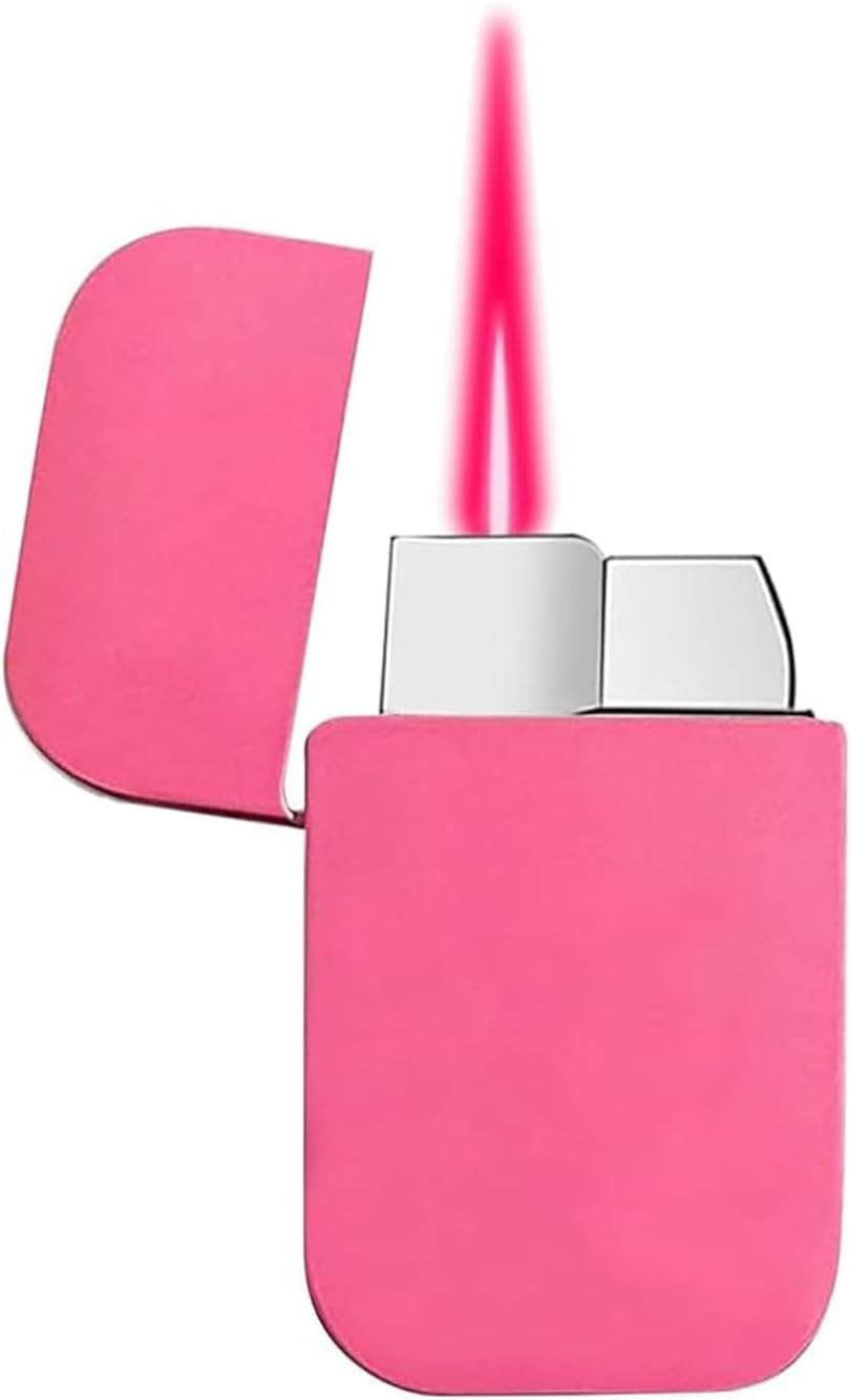 Torch Lighter, Pink Flame Lighter, Cute Pink Glitter Torch Windproof Cool Lig...