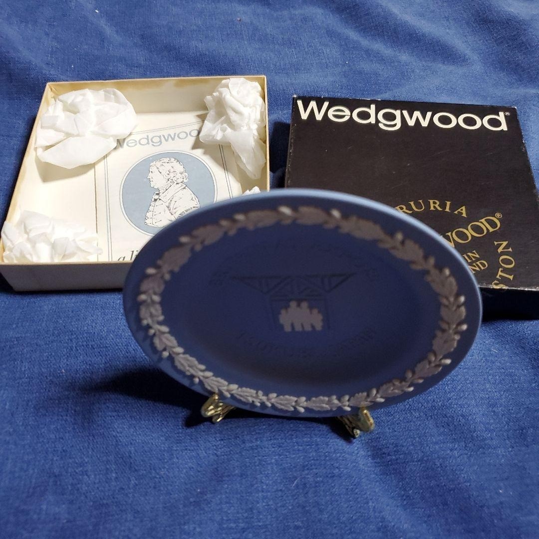WEDGWOOD Britain at EXPO '85 British Pavillion Jasperware Plate with Box TSUKUBA