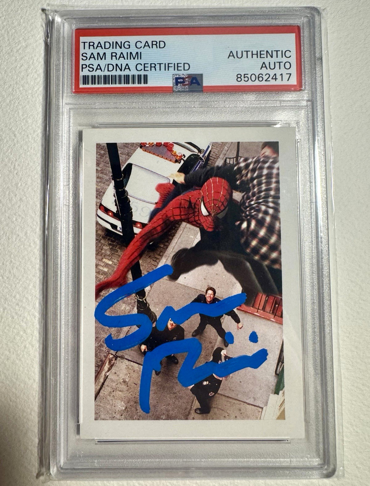 Topps 2002 Spider-Man Collector\'s Album #93 JJJ Sam Raimi Auto PSA 85062417