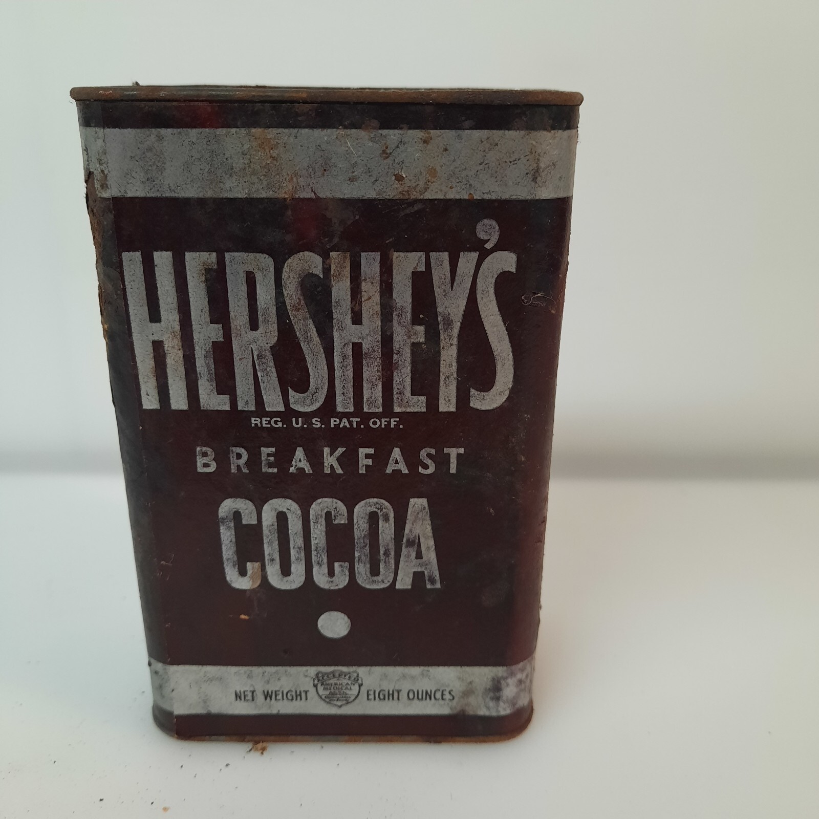 Vintage Hershey's Breakfast Cocoa Tin Can with Top