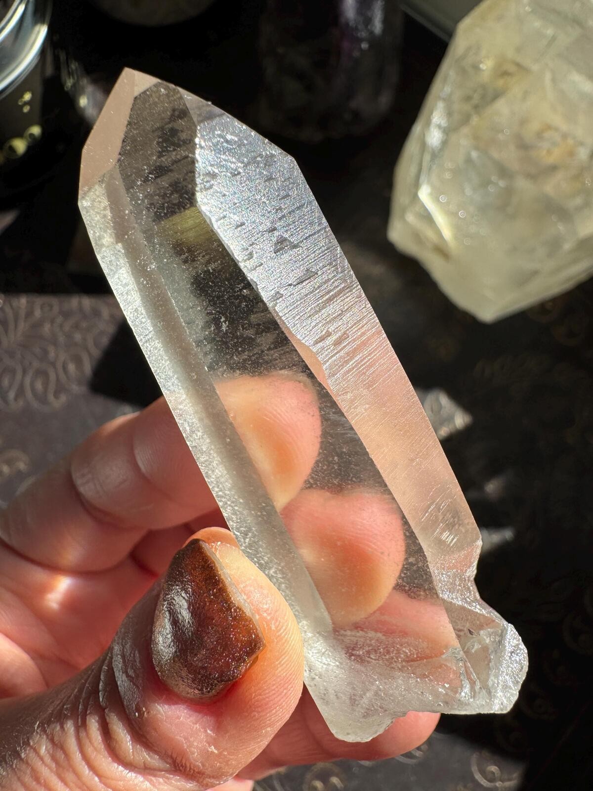 Smoky Lemurian Inclusion Starbrary Quartz Crystal Point Raw Natural Crystal A8