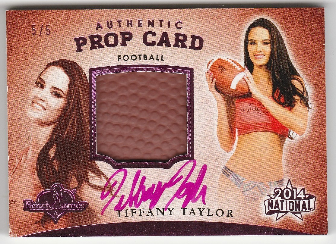 2014 BENCHWARMER * NATIONAL * TIFFANY TAYLOR * FOOTBALL * AUTO * #5/5 